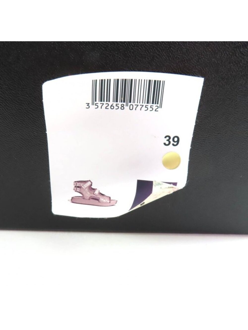 Chanel CC Logo Quilted Velcro Fabric Leather Sandals Khaki Navy 39 - Picture 15 of 16